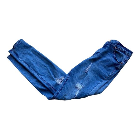 Forever 21 Womens Jeans Size 27 Distressed Destructed Skinny Cotton Stretch - Picture 1 of 8
